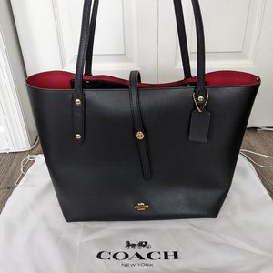 Coach Market Tote in Polished Pebbled Leather
